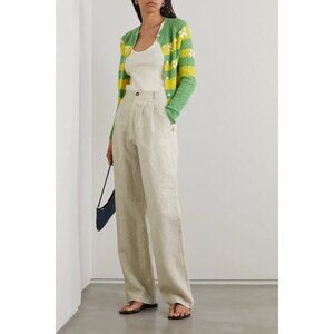 Reformation Cream Wide-Leg Pants